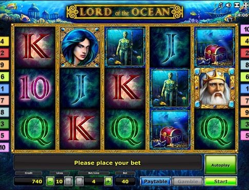 Игровые символы аппарата Lord of The Ocean 